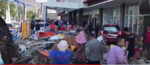 Indonesia hit with Tsunami and Earthquake [Image credit - DNAIndiaNews YouTube video]