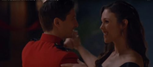 Birthdays are just one reason to smile for Daniel Lissing and Erin Krakow of When Calls the Heart. [Image source:WCTHFan-YouTube]