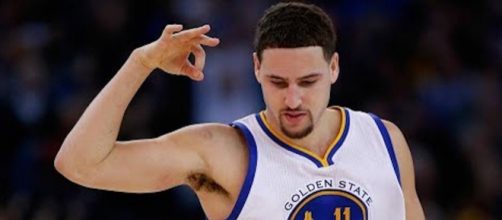 Klay Thompson showed up with a 30-point performance in Friday night's Kings vs Warriors game in Seattle. - [3B Sports / YouTube screencap]