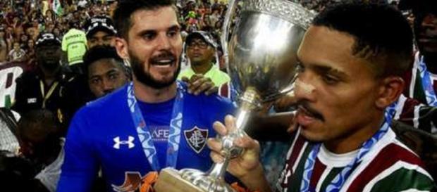 Júlio César e Gilberto devem ser os primeiros a renovarem contratos com o Fluminense (Foto: Maílson Santana) Júlio César e Gilberto devem ser os primeiros a renovarem contratos com o Fluminense (Foto: Maílson Santana)