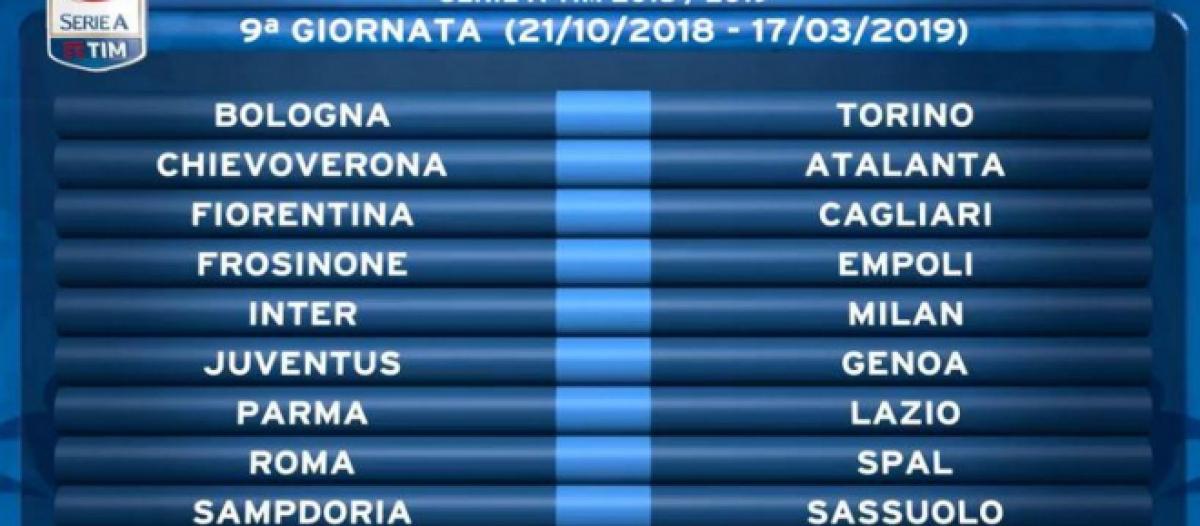 Serie A Diretta Nona Giornata Su Sky E Dazn C E Inter Milan