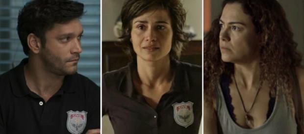 Maura, Selma e Ionan viverão relacionamento a três. (Foto: Divulgação TV Globo) Maura, Selma e Ionan viverão relacionamento a três. (Foto: Divulgação TV Globo)