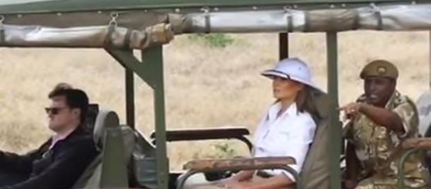 Melania Trump in her pith helmet - symbol of oppression - Image Credit - FLOTUS | Twitter Melania Trump in her pith helmet - symbol of oppression - Image Credit - FLOTUS | Twitter