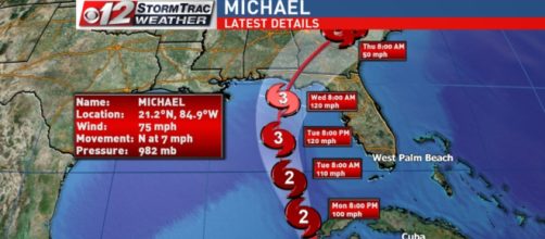 L'uragano Michael raggiungerà gli Stati Uniti domani