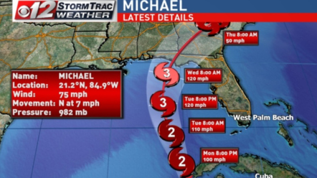 L'uragano Michael raggiungerà gli Stati Uniti domani