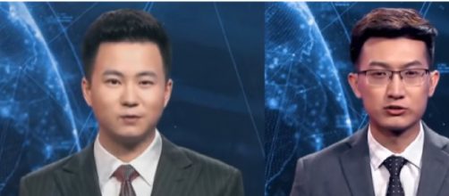 China's Xinhua agency unveils world's first AI news presenters in 2018. [Image source/The Telegraph YouTube video]