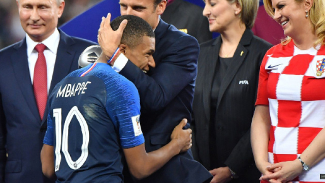 Mbappé et le président Emmanuel Macron
