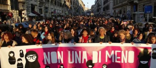 Manifestazione femminista del 24 novembre a Roma (foto: Donne in rete contro la Violenza)