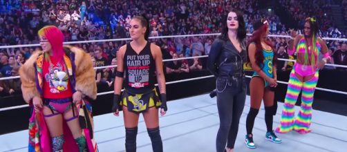 The ladies of Team SmackDown still need a fifth member for their team at Sunday's WWE Survivor Series PPV. [Image via WWE/YouTube]