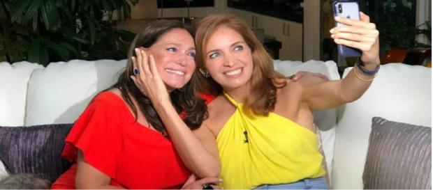Atriz Susana Vieira fez selfie com Poliana Abritta para entrevista no Fantástico no domingo (18). Atriz Susana Vieira fez selfie com Poliana Abritta para entrevista no Fantástico no domingo (18).