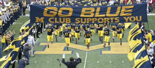 Michigan takes the field against Maryland. - [Larrysphatpage / Wikimedia Commons]