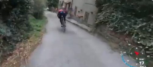Vincenzo Nibali prova la sua nuova Merida con i freni a disco