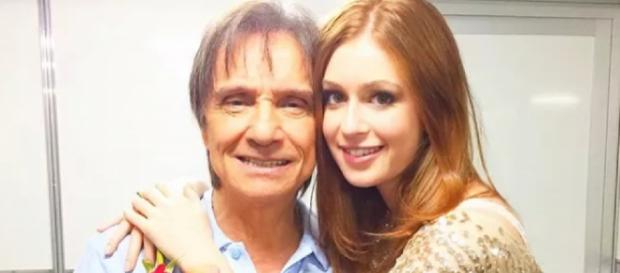 Roberto Carlos e a atriz Marina Ruy Barbosa Roberto Carlos e a atriz Marina Ruy Barbosa