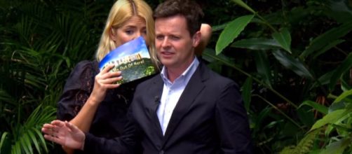 Holly hosts her first Bushtucker Trial and is just as scared as Emily (Image credit: I'm A Celebrity...Get Me Out Of Here!/YouTube.com)