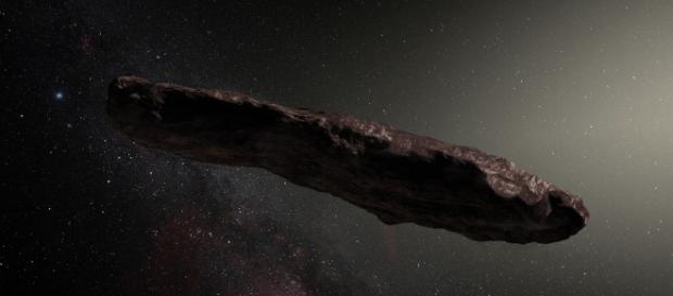 Representación digitalizada de Oumuamua Representación digitalizada de Oumuamua