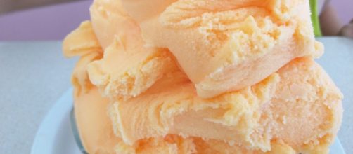 One scoop of orange sherbert ice cream [Source: Alice Keeler - Flickr]