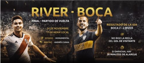 River Plate-Boca Juniors, sabato 24 novembre la finale di ritorno di Copa Libertadores