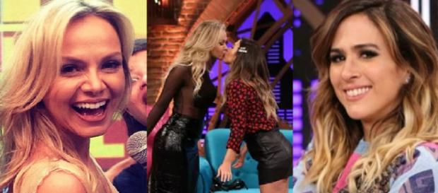 Eliana e Tatá dão selinho na boca e falam sobre temas considerados tabus (Reprodução) Eliana e Tatá dão selinho na boca e falam sobre temas considerados tabus (Reprodução)