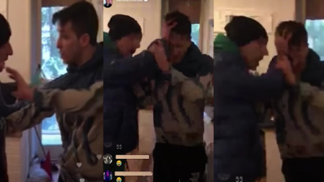 Immagini della rissa in diretta su Instagram