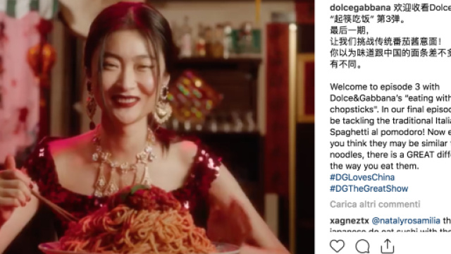 Dolce e Gabbana: uno degli spot contestati a seguito del quale i prodotti del marchio sono stati boicottati in Cina.