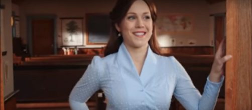 Erin Krakow of When Calls the heart keeps her good sense of humor on set and at home. [Image source: TVPromos/YouTube]