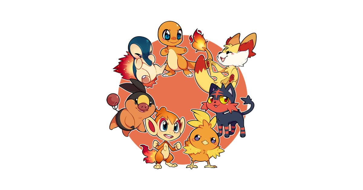 Pokémons iniciais de fogo - Rpg Pokémon