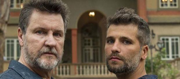 Egídio e Gabriel em O Sétimo Guardião Egídio e Gabriel em O Sétimo Guardião