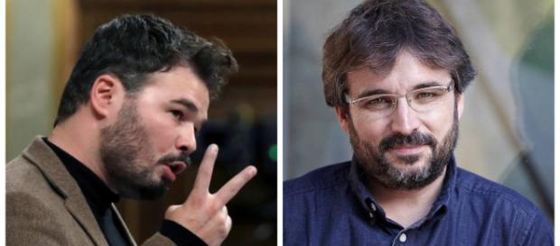 Rufián y Jordi Évole en imagen de archivo Rufián y Jordi Évole en imagen de archivo