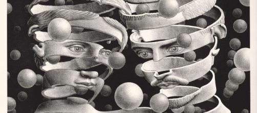 Un'incisione della mostra di Escher al Pan