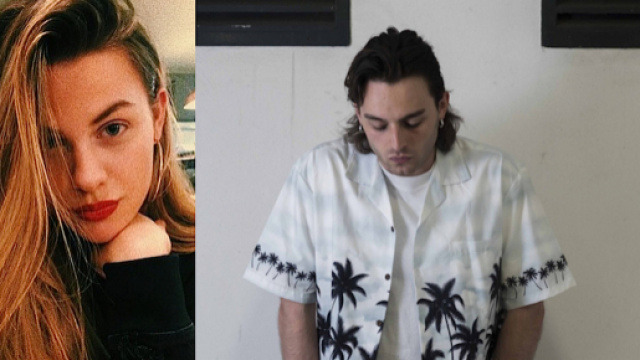 'Angieliciouxx', la dj di Ernia, a sinistra, a destra invece Ernia.