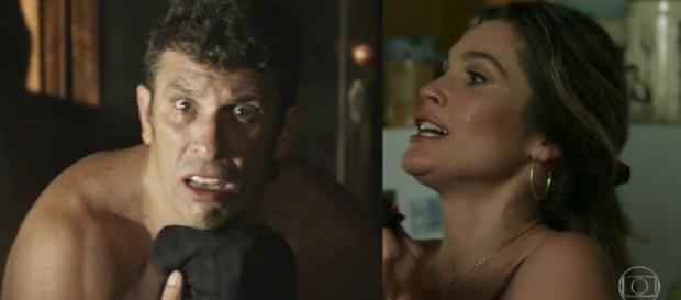 Machado e Rita em O Sétimo Guardião. (foto reprodução). Machado e Rita em O Sétimo Guardião. (foto reprodução).