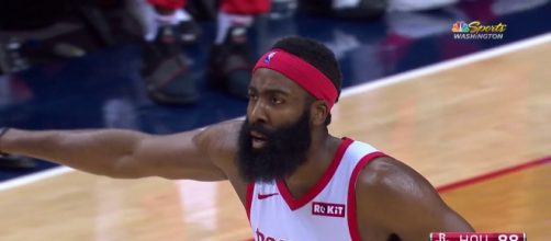 James Harden put up 50 points or more for the 10th time in his NBA career. [Image via NBC Sports Washington/YouTube screencap]