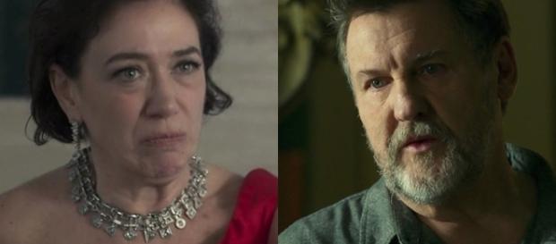 Valentina e Egídio têm encontro explosivo. (foto reprodução). Valentina e Egídio têm encontro explosivo. (foto reprodução).