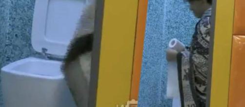 Gf Vip I Ragazzi Mettono Del Cellophane Sul Water Cattaneo Non Si Accorge Dello Scherzo
