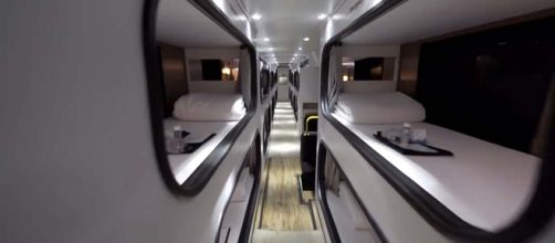 Travel from Los Angeles to San Francisco in Cabin, a hotel bus. [Image Bring Me/YouTube