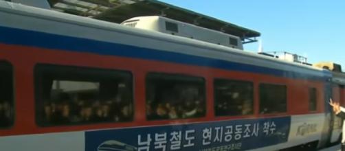 South Korean researchers leave for joint on-site survey of North Korean rails. [Image source/ARIRANG NEWS YouTube video]