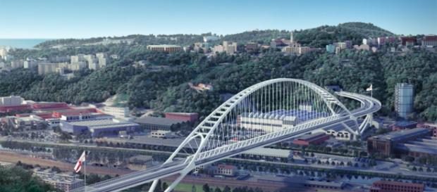 Alcune immagini tratte dal video rendering relativo alle ipotesi progettuali per la costruzione del nuovo Ponte Morandi Alcune immagini tratte dal video rendering relativo alle ipotesi progettuali per la costruzione del nuovo Ponte Morandi