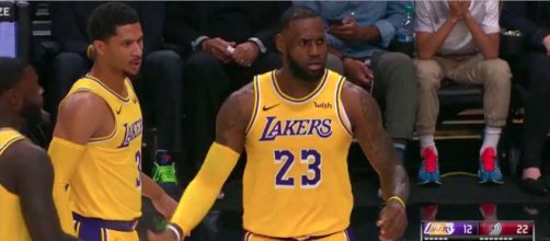 LeBron James' 28 points helped lead the Lakers to their fourth win of the season. [Image via NBA/YouTube]