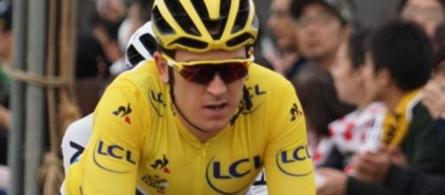 Geraint Thomas impegnato al Criterium di Saitama