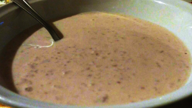Zuppa di riso, latte e castagne
