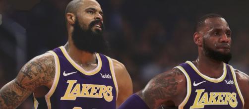 LeBron James says Tyson Chandler isn't where he needs to be yet with Lakers [Image by Silver Screen & Roll / Twitter}