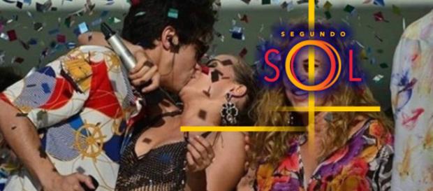 Valentim e Rosa terminam juntos no último capítulo de Segundo Sol. (foto reprodução). Valentim e Rosa terminam juntos no último capítulo de Segundo Sol. (foto reprodução).