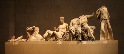Elgin Marbles, East Pediment (from the Parthenon in Athens [Image Source: Wikipedia Commons]