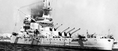 La nave Giulio Cesare, corazzata della Regia Marina italiana.