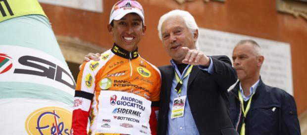 Gianni Savio con Egan Bernal, uno dei tanti talenti lanciati dalla sua squadra Gianni Savio con Egan Bernal, uno dei tanti talenti lanciati dalla sua squadra