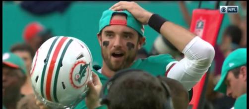 Even the Dolphins bench couldn't believe they won the game. - [budleewiser / YouTube screencap]