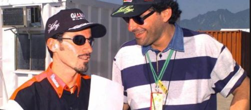 Max Biaggi con Fabrizio Frizzi.