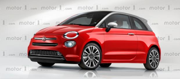 Rendering della futura Fiat 500 - motor1.com Rendering della futura Fiat 500 - motor1.com