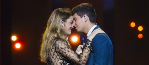 Actuación de Amaia y Alfred en la primera semifinal de Eurovisión 2018. / RTVE.es