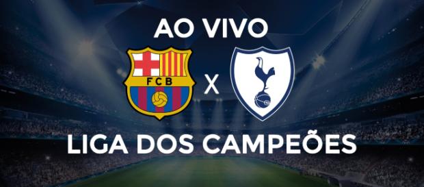 Barcelona x Tottenham ao vivo hoje. (Reprodução). Barcelona x Tottenham ao vivo hoje. (Reprodução).